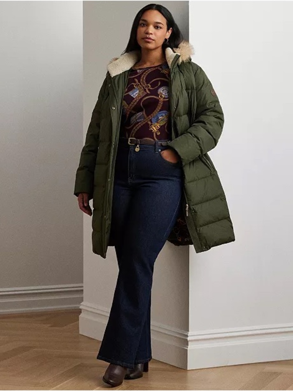 Lauren Ralph Lauren Olive Green Quilted Puffer Coat (New without tags) SOLD OUT!